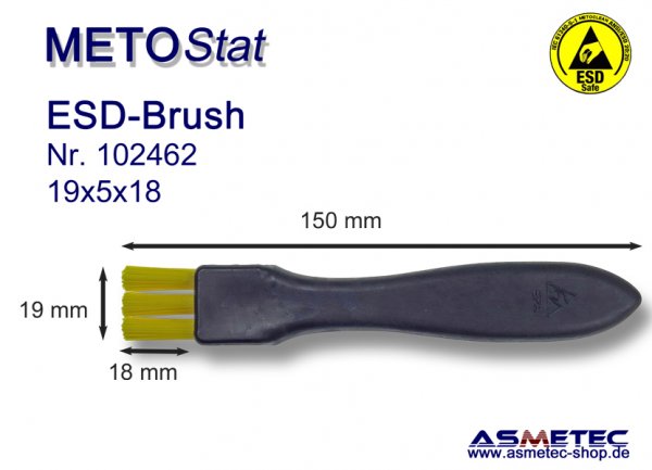 Metostat ESD-Bürste 190518G, antistatisch, leitfähig - www.asmetec-shop.de