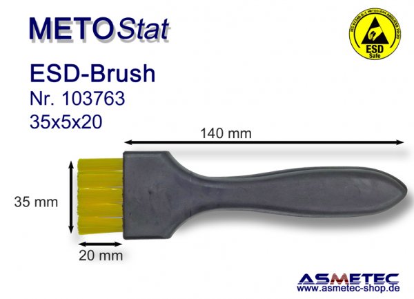Metostat ESD-Bürste 350520G, antistatisch, leitfähig - www.asmetec-shop.de