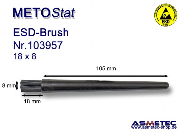 Metostat ESD-Pinsel 18086B, antistatisch, leitfähig - www.asmetec-shop.de