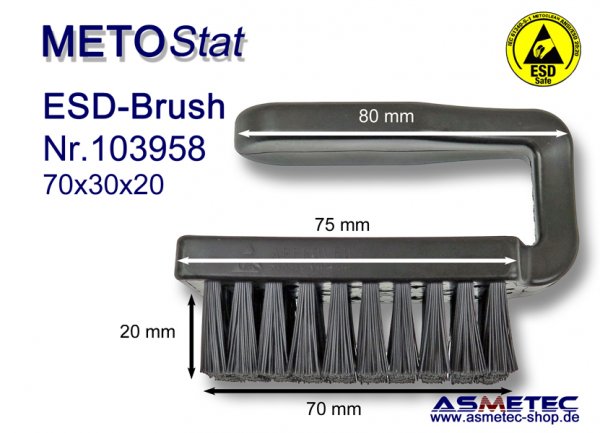 Metostat ESD-Bürste 703020B, antistatisch, leitfähig - www.asmetec-shop.de