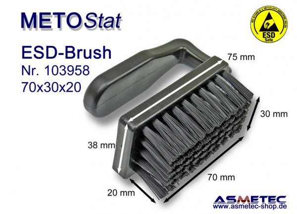 Metostat ESD-Bürste 703020B, antistatisch, leitfähig - www.asmetec-shop.de