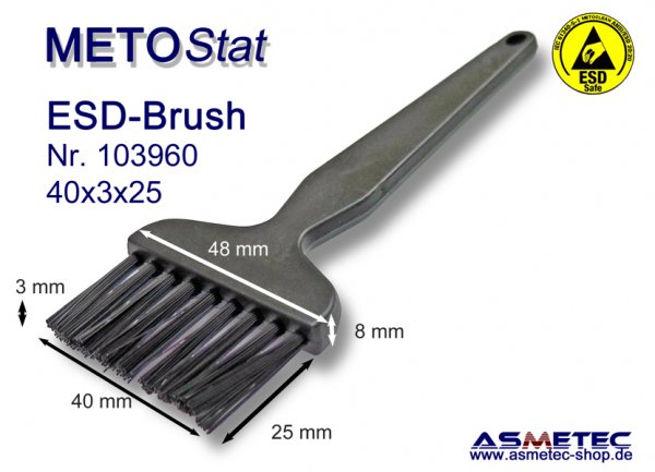 Metostat ESD-Brush 400325B, antistatic, dissipative - www.asmetec-shop.de