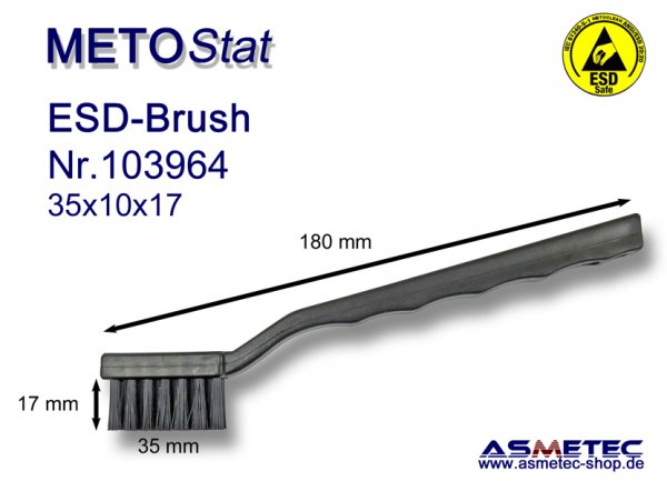 Metostat ESD-Bürste 351017B, antistatisch, leitfähig - www.asmetec-shop.de