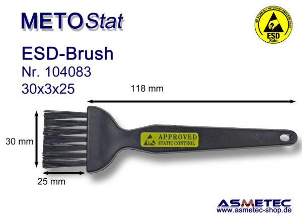Metostat ESD-Bürste 300325B, antistatisch, leitfähig - www.asmetec-shop.de