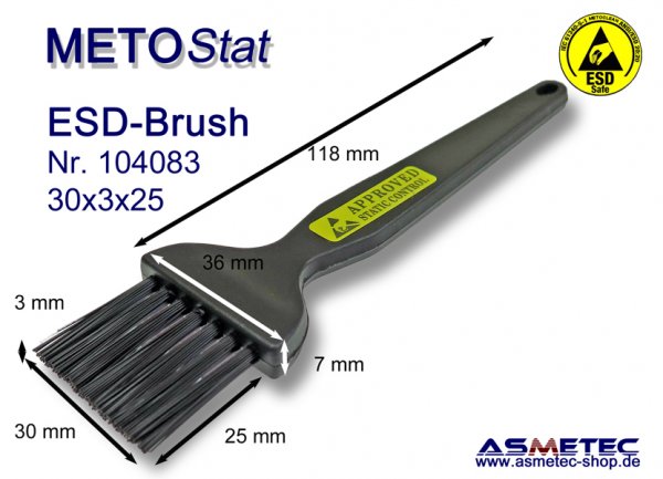 Metostat ESD-Bürste 300325B, antistatisch, leitfähig - www.asmetec-shop.de