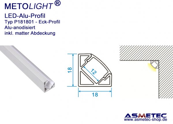 Aluminium-LED-Profil - www.asmetec-shop.de