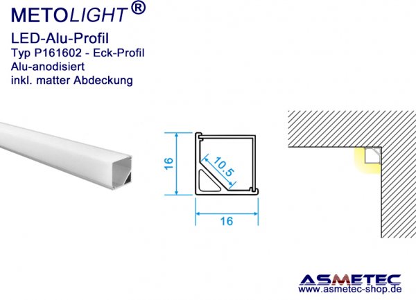 Aluminium-LED-Profil - www.asmetec-shop.de