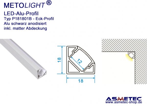 Aluminium-LED-Profil - www.asmetec-shop.de