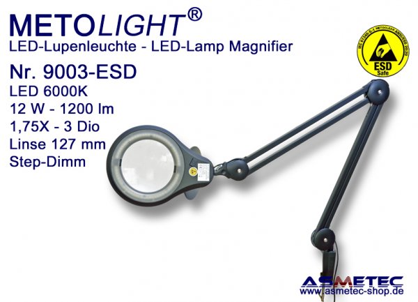 Metolight ESD LED Lamp Magnifier 9003