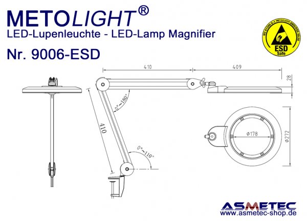 Metolight ESD LED Lupenleuchte 9006