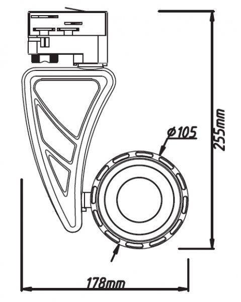 METOLIGHT LED-Tracklight 40130CW, 30 Watt