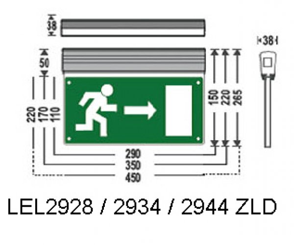 Metolight emergency light LEL-2934-ZLD