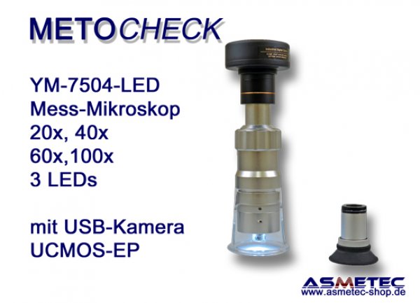 Metocheck YM7504L-Mess-Mikroskop mit LED-Beleuchtung - www.asmetec-shop.de