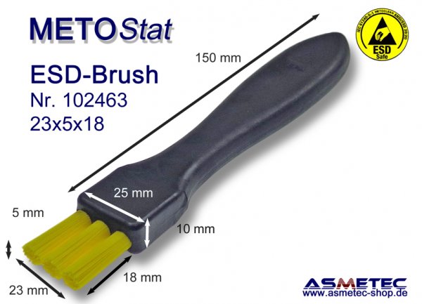 Metostat ESD-Bürste 230518G, antistatisch, leitfähig - www.asmetec-shop.de