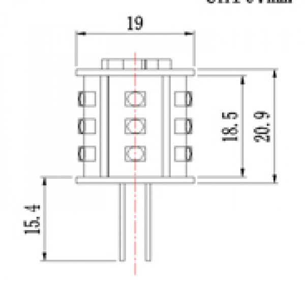 LED-insert G4, 12 Volt, 2,6 Watt, warm white
