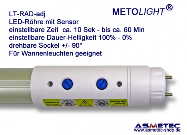 METOLIGHT LED-Tube, adjustable sensor, 120 cm, 1800l, - www.asmetec-shop.de