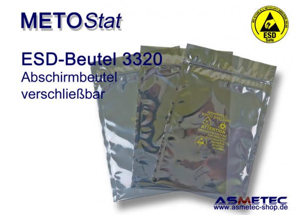 Metostat ESD-Abschirmbeutel 3320 mit Verschluss - www.asmetec-shop.de