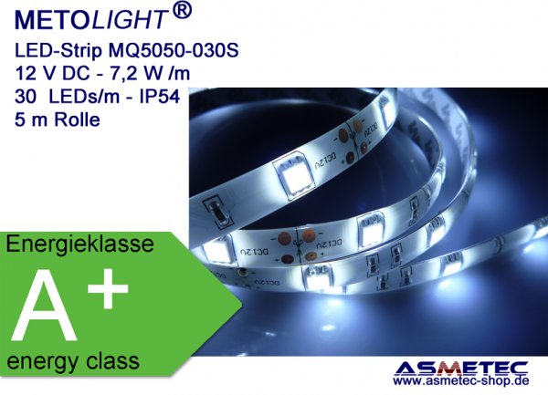 METOLIGHT LED-Streifen MQ5050-12-030S, IP54, silikonbeschichtet - www.asmetec-shop.de