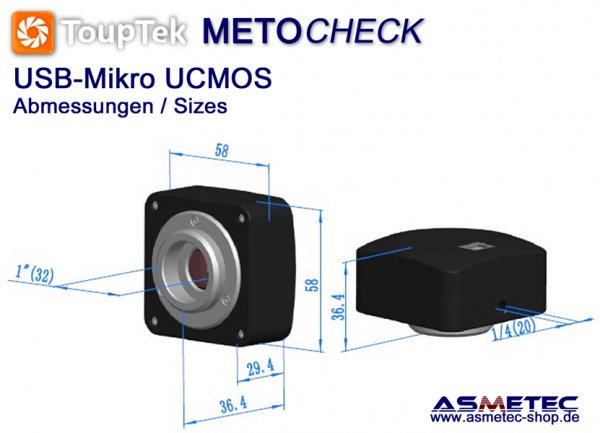 Touptek USB-Kamera UCMOS, 2MP - www.asmetec-shop.de