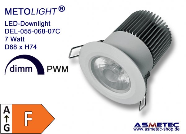 Metolight LED Downlight RD07C, 7 Watt - www.asmetec-shop.de
