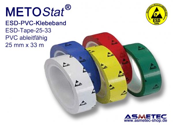 Metostat ESD PVC glue tape, red - www.asmetec-shop.de