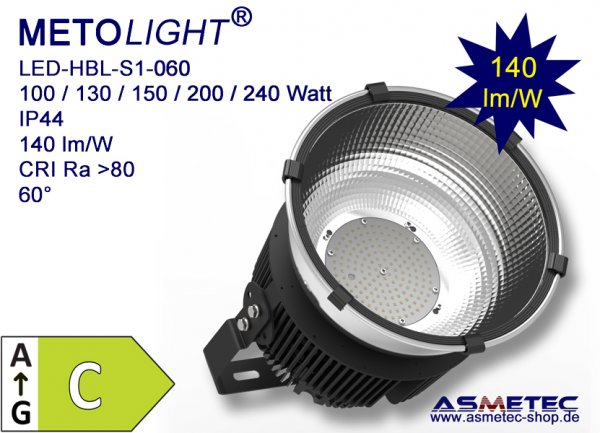 Metolight Highbay light HBL-S1-080, IP44, 80 Watt - www.asmetec-shop.de