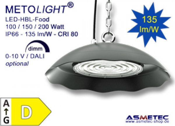 Metolight Highbay light HBL-UFO-Food-150, IP66 - www.asmetec-shop.de