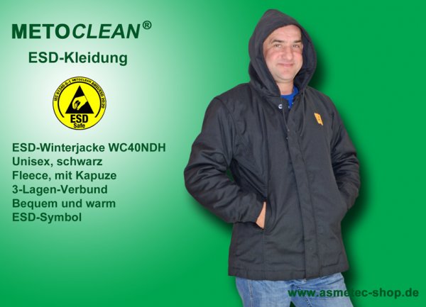METOCLEAN ESD-KL-Winterjacke-WC-40NDH-SW, schwarz