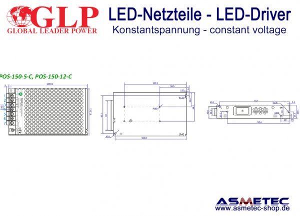 LED-Netzteil-12VDC-150 Watt