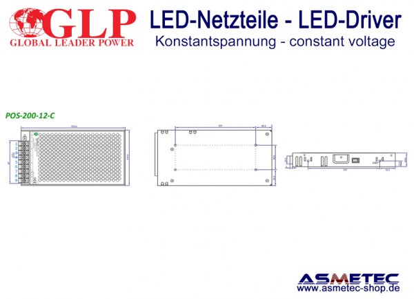 LED-Netzteil-12VDC-200 Watt