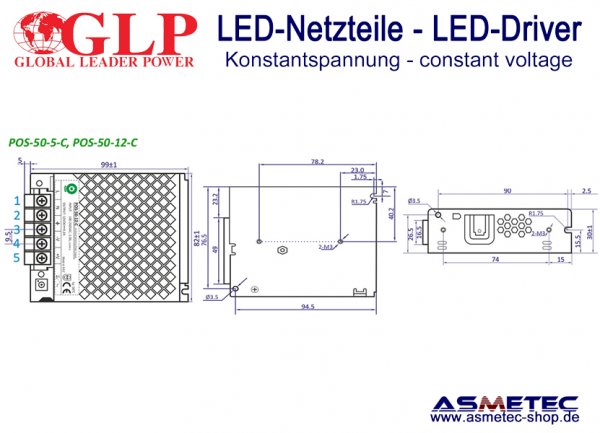 LED-Netzteil-12VDC-50 Watt
