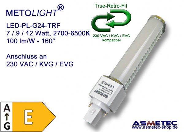 LED-Kompaktröhre G24-12-NWM-TRF, 230 Volt, 12 Watt, neutralweiß, für KVG &  EVG