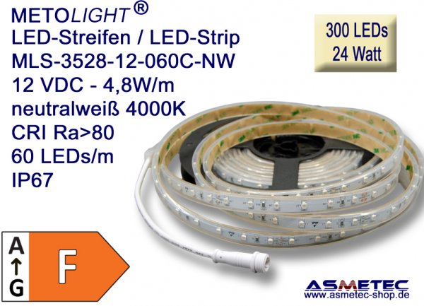 LEDstreifen-3528-12VDC-IP67, 4000K