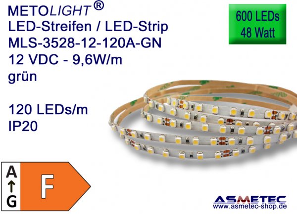 LEDstrip-3528-12VDC-48 W-IP20, green