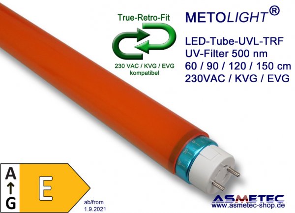METOLIGHT LED-Röhre UVL-500,l VDE, Gelbraum, A+ - www.asmetec-shop.de