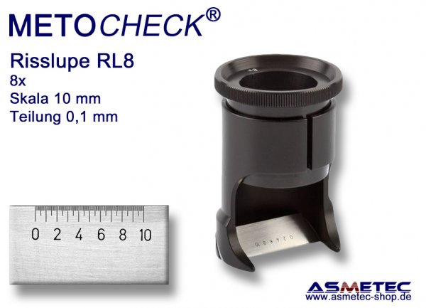 Risslupe-RL8, 8fach - www.asmetec-shop.de