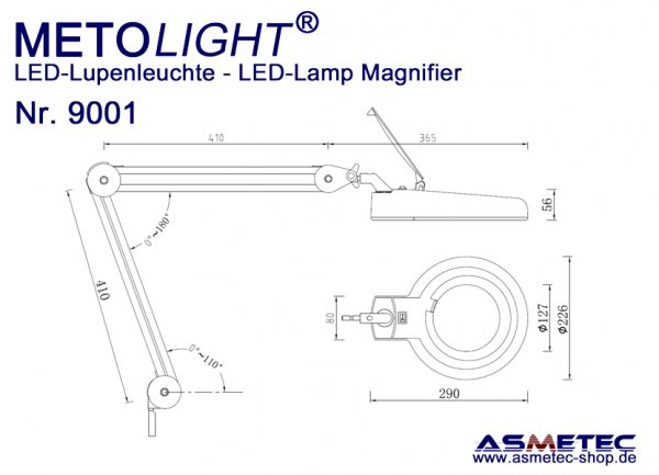 Metolight LED Lupenleuchte 9001