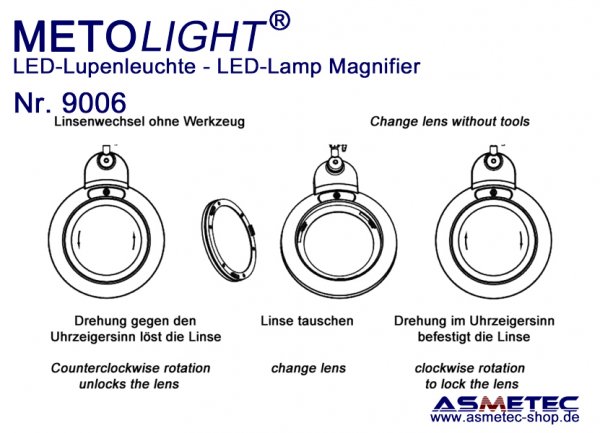 Metolight LED Lamp Magnifier 9006