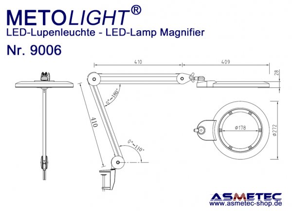 Metolight LED Lupenleuchte 9006