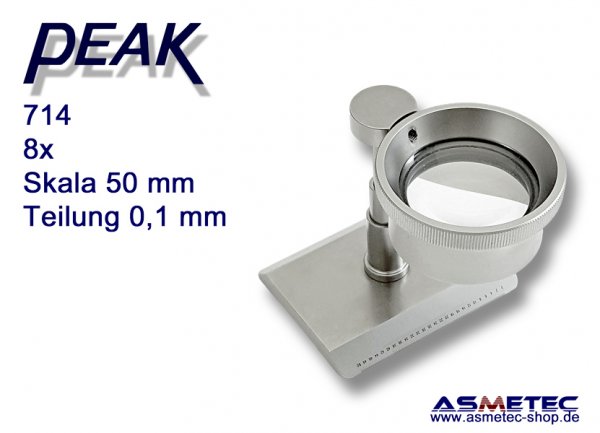 PEAK-714 Schwenklupe 8x, www.asmetec-shop.de, peak optics, PEAK-Lupe