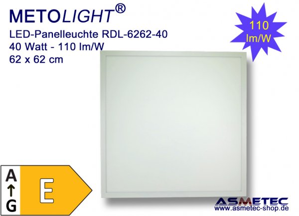 Metolight LED-Panel 40 Watt, neutralweiß - www.asmetec-shop.de