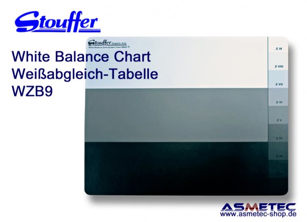 Stouffer WBZ9 white balance zone system chart
