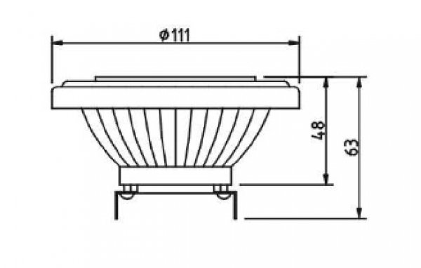 METOLIGHT LED-G53-AR111-12W-25-Clear