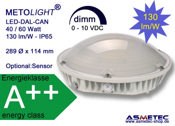 Metolight LED-Baldachinleuchte, canopy Feuchtraum DAL-CAN-40 - www.asmetec-shop.de