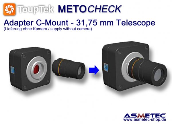 ToupTek FTA037, adapter C-Mount-telescope - www.asmetec-shop.de