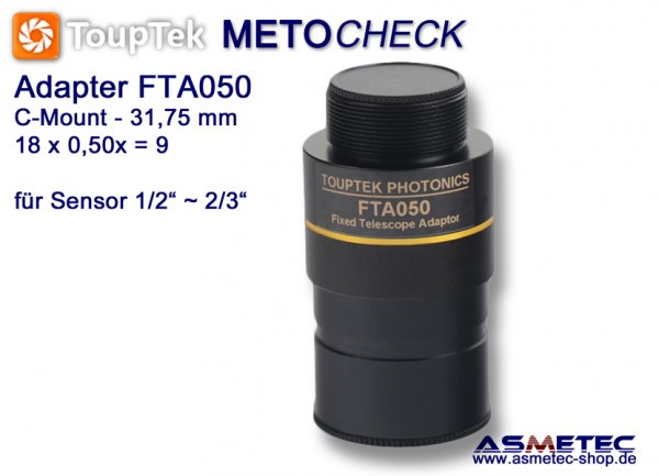 ToupTek FTA037, adapter C-Mount-telescope - www.asmetec-shop.de