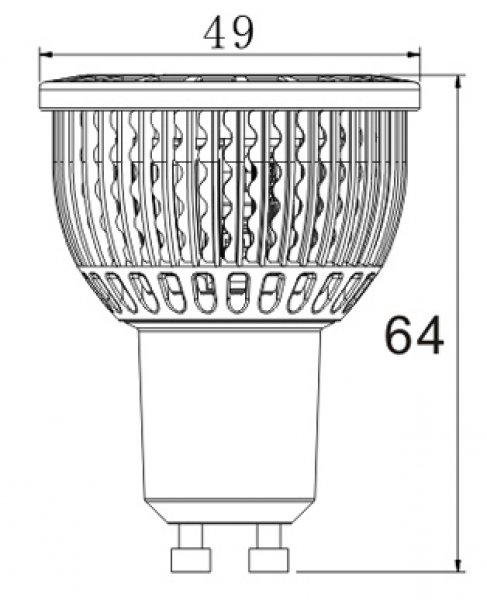 LED-Spot GU10, 4W-3x1, 25°, 260 lm, 230 Volt AC, neutralweiß