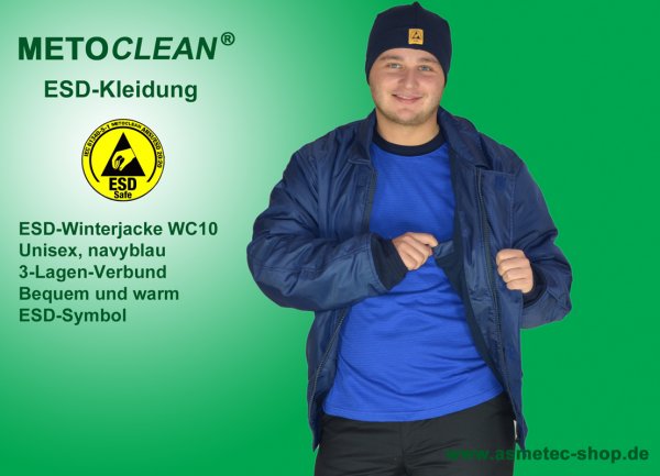 METOCLEAN ESD-KL-Winterjacke-WC-10-NB, navy blau