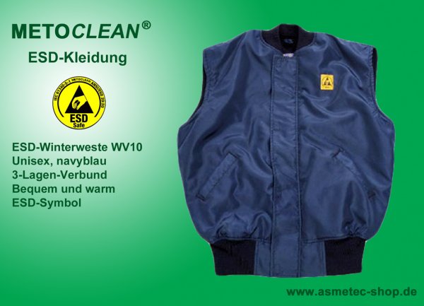 METOCLEAN ESD-KL-Winterweste-WV-10-NB, navy blau