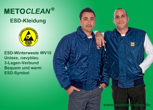 METOCLEAN ESD-KL-Winterweste-WV-10-NB, navy blau